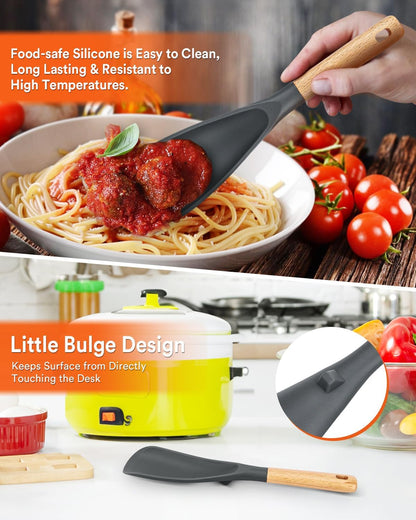 Badiano Cooking Spoon and Rice Scooper for Nonstick Cookware,Multi-function