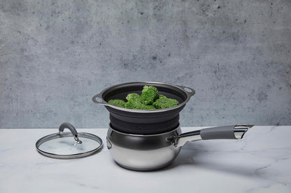 Better Houseware Silicone & Stainless Steel Collapsible Colander – 9.5" Diameter
