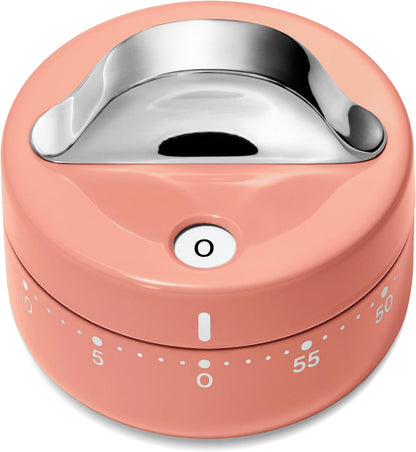 Caraway Mechanical Kitchen Timer, Stainless Steel 60 Minute Wind Up Timer