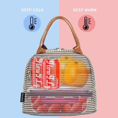 FlowFly Insulated Lunch Cooler Bag - Tote Bag Organizer for Women/Men, Black - Colors B