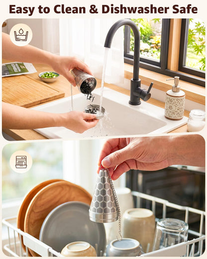 Tea Infuser for Loose Leaf Tea 304 Stainless Steel Cone Tea Strainer