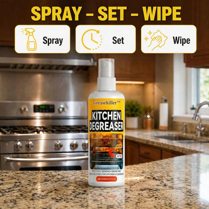 FKMEE GreaseKiller BBQ Grill Cleaner Spray, Heavy Duty Degreaser (1) | Fast-acting grease removal, suitable for grills and smokers, easy spray application, outdoor use