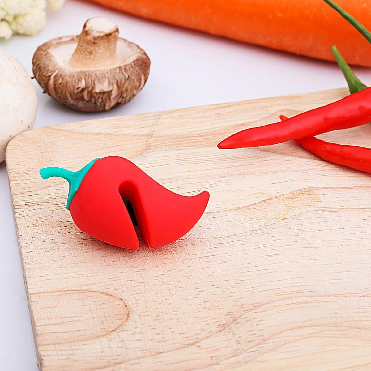Pot Lid Lifter Silicone Chili Pepper - Spill Proof Device | 3 Pack