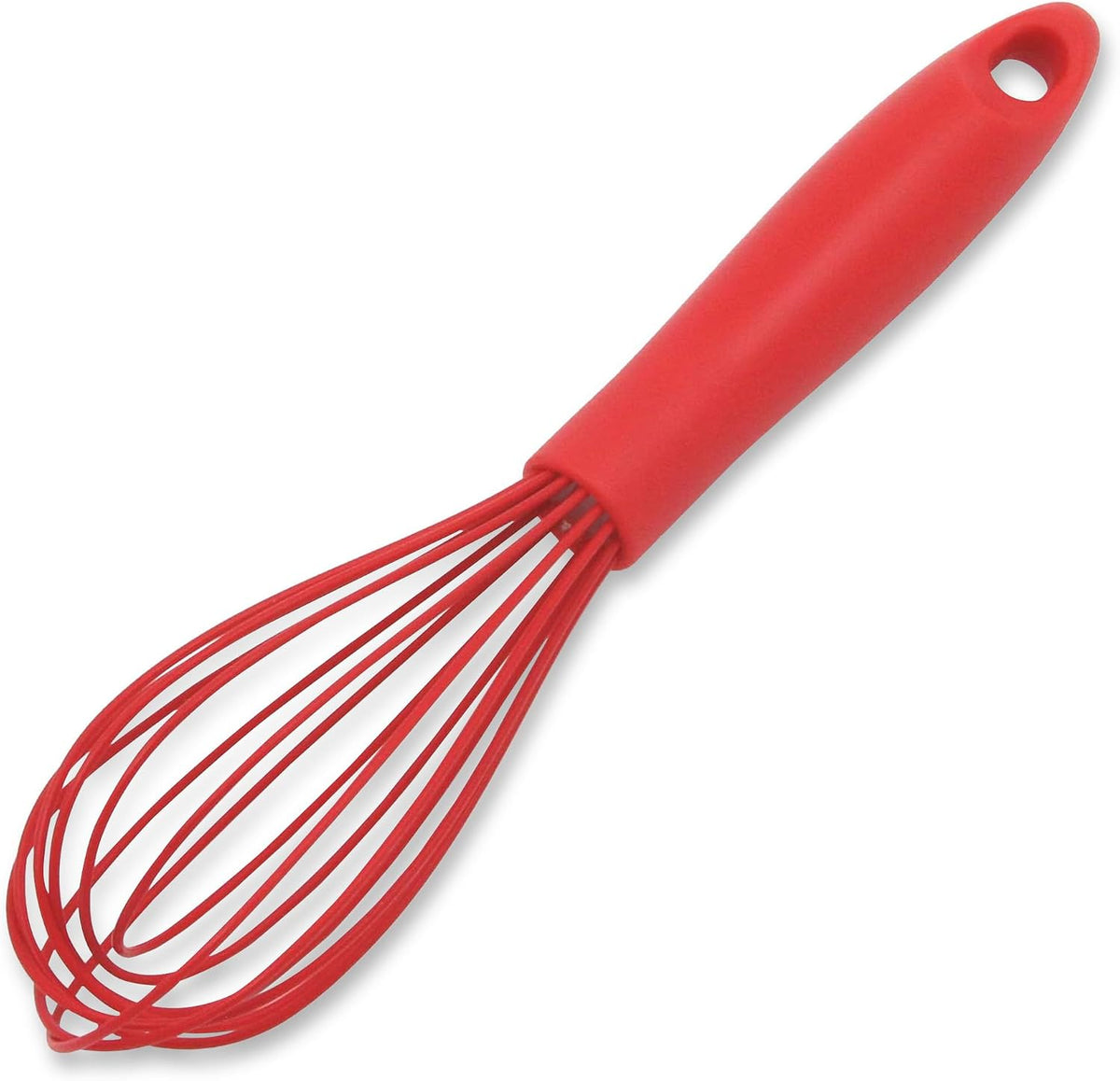 Chef Craft Premium Silicone Wire Cooking Whisk, 10.5 Inch, Red
