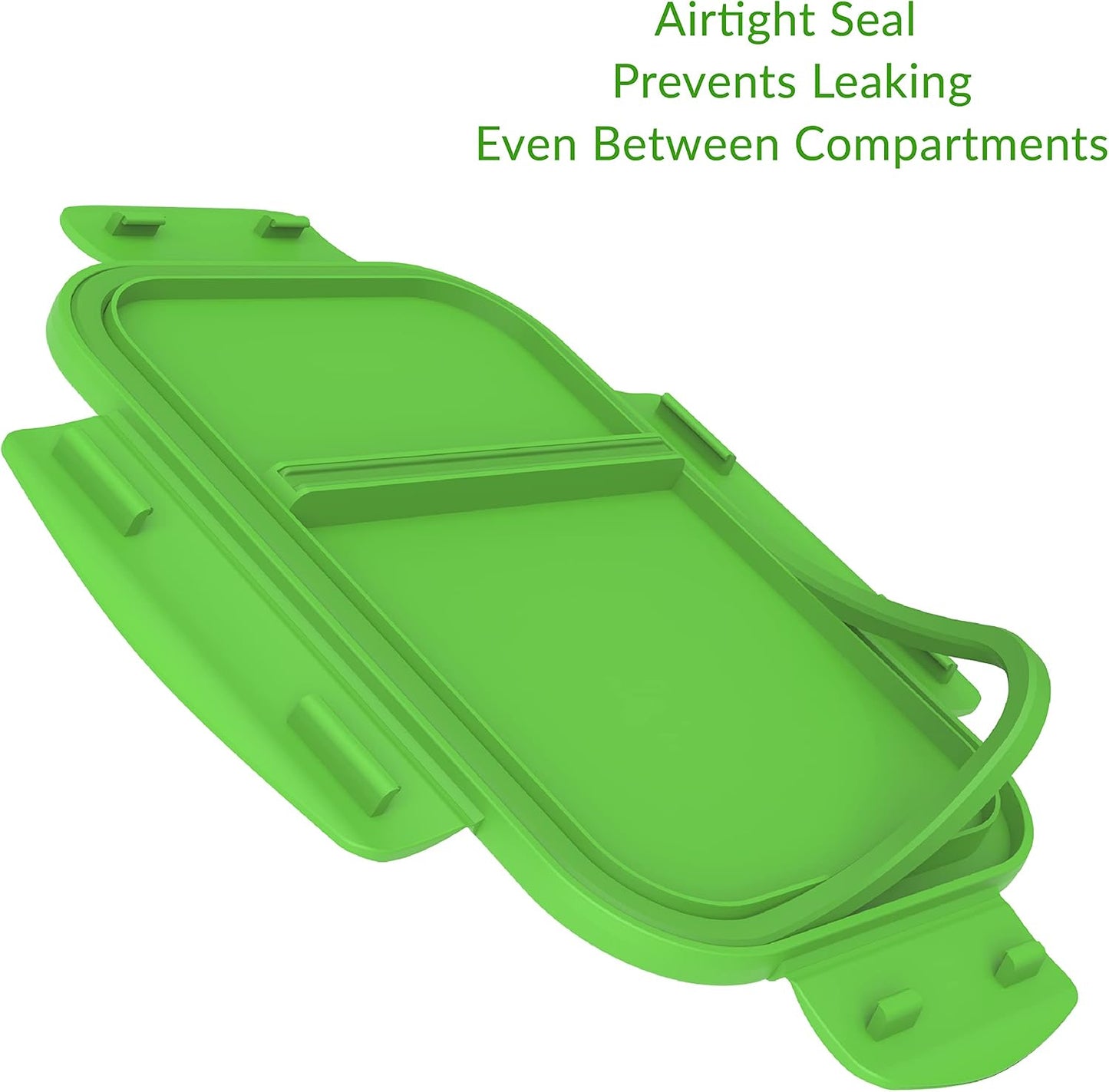 Bentgo® Glass Snack - Leak-Proof Bento-Style Snack Container with Airtight Lid and Divided 2-Compartment Design - 1.75 Cup Capacity for Meal Prepping, and Portion-Controlled Snacking (Gray)
