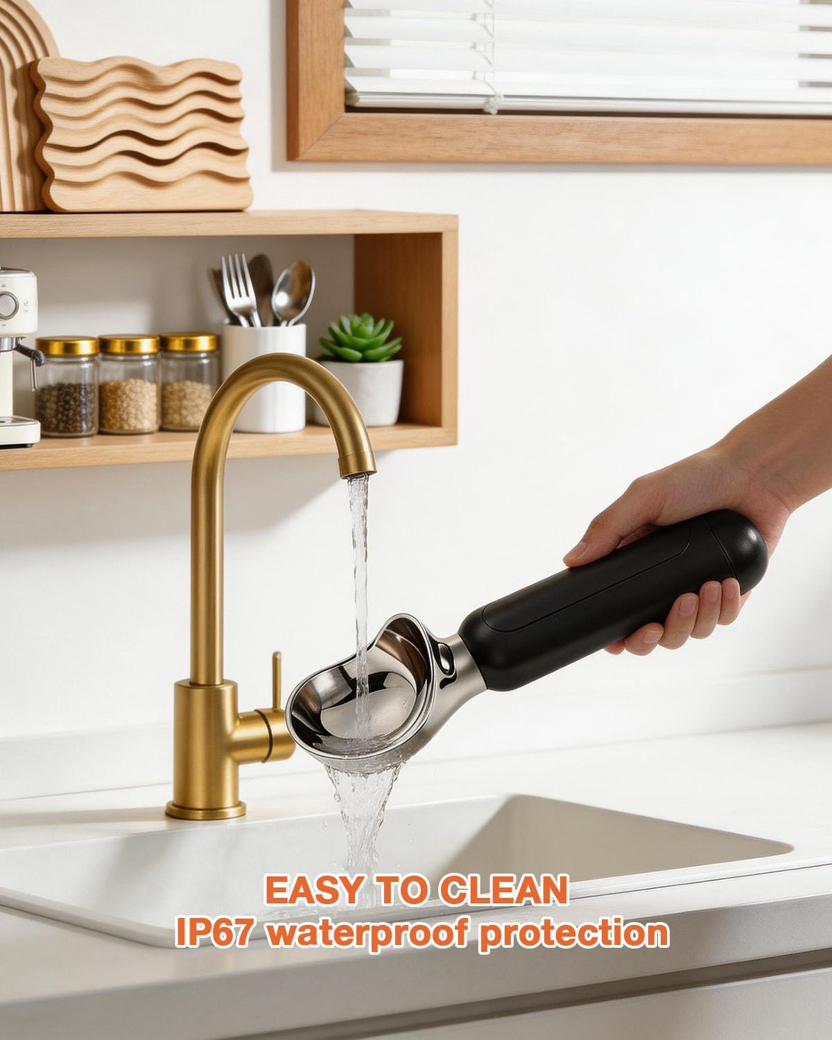 Electric Heated Ice Cream Scoop for Hard Ice Cream with Ergonomic Handle