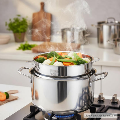 Stainless Steel Dumpling Steamer Basket,Insert for Pot Cooking(9.44INCH）