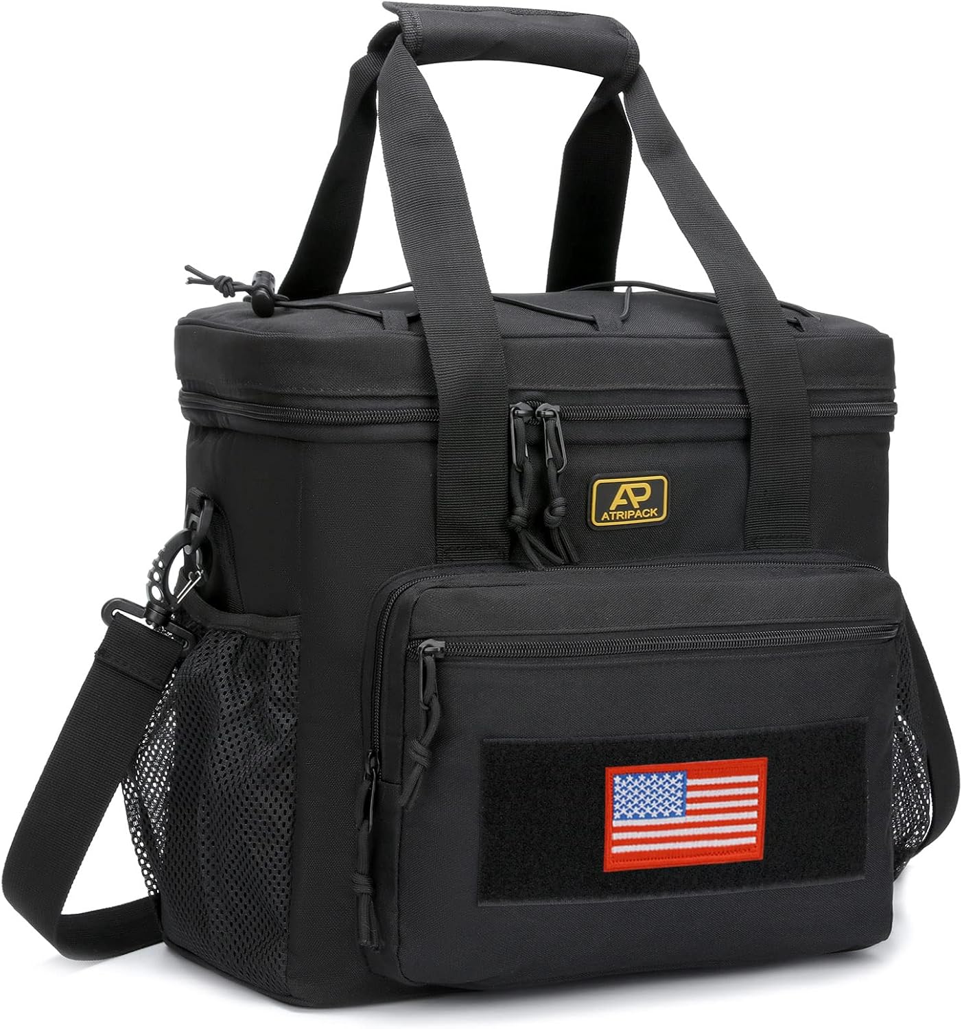 Lunch Box for Men, Tactical Lunch Bag MOLLE Webbing Leakproof Insulated Lunch Cooler Women Adult Meal with Adjustable Shoulder Strap Lunch Pail (Blue)