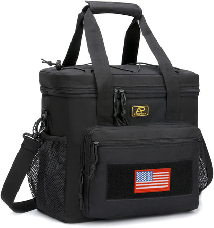 Lunch Box for Men, Tactical Lunch Bag MOLLE Webbing Leakproof Insulated Lunch Cooler Women Adult Meal with Adjustable Shoulder Strap Lunch Pail (Blue)