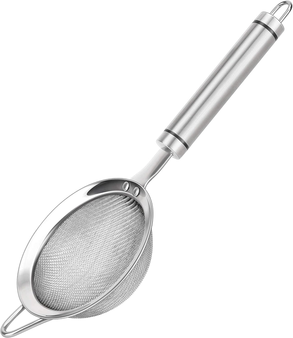 Fine Mesh Strainer with Handle Tea Sifter Stainless Steel Sieve
