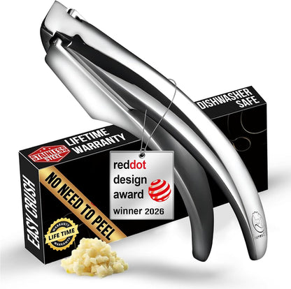 Gourmet Easy Garlic Press Lifetime Replacement, No Need to Peel, Fine Mince