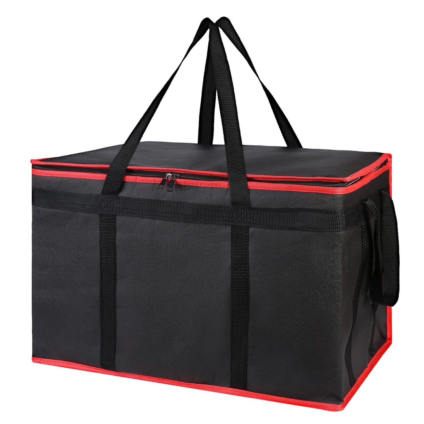 Bodaon Insulated Food Delivery Bag, XXXL Pizza Delivery Bags for Hot and Cold Food, Commercial, Large Capacity Reusable Warming Bag, Catering Cooler Bag for Rideshare, Warmers for Parties (Black, 1Pk)
