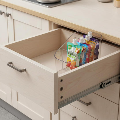 Drink Packet Organizer, Powdered Drink Mix,Powder Packet,Acrylic Water Flavor Packet Organization Container with Removable Dividers for Storage Bins for Kitchen Cabinet, Pantry,Office