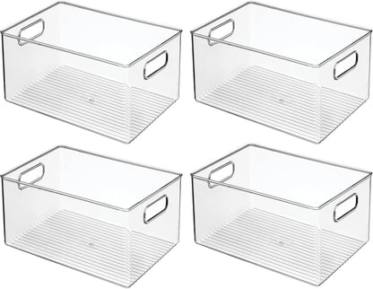 iDesign Recycled Plastic Pantry Storage Bin – Linus Collection - Clear