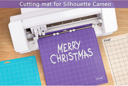 Ecraft 12x12 Cutting Mat for Silhouette Cameo 5/4/3/2/1, Variety Grip (StrongGrip, StandardGrip, LightGrip), Gridded Non-Slip Replacement Mats for Crafts, Quilting & Sewing