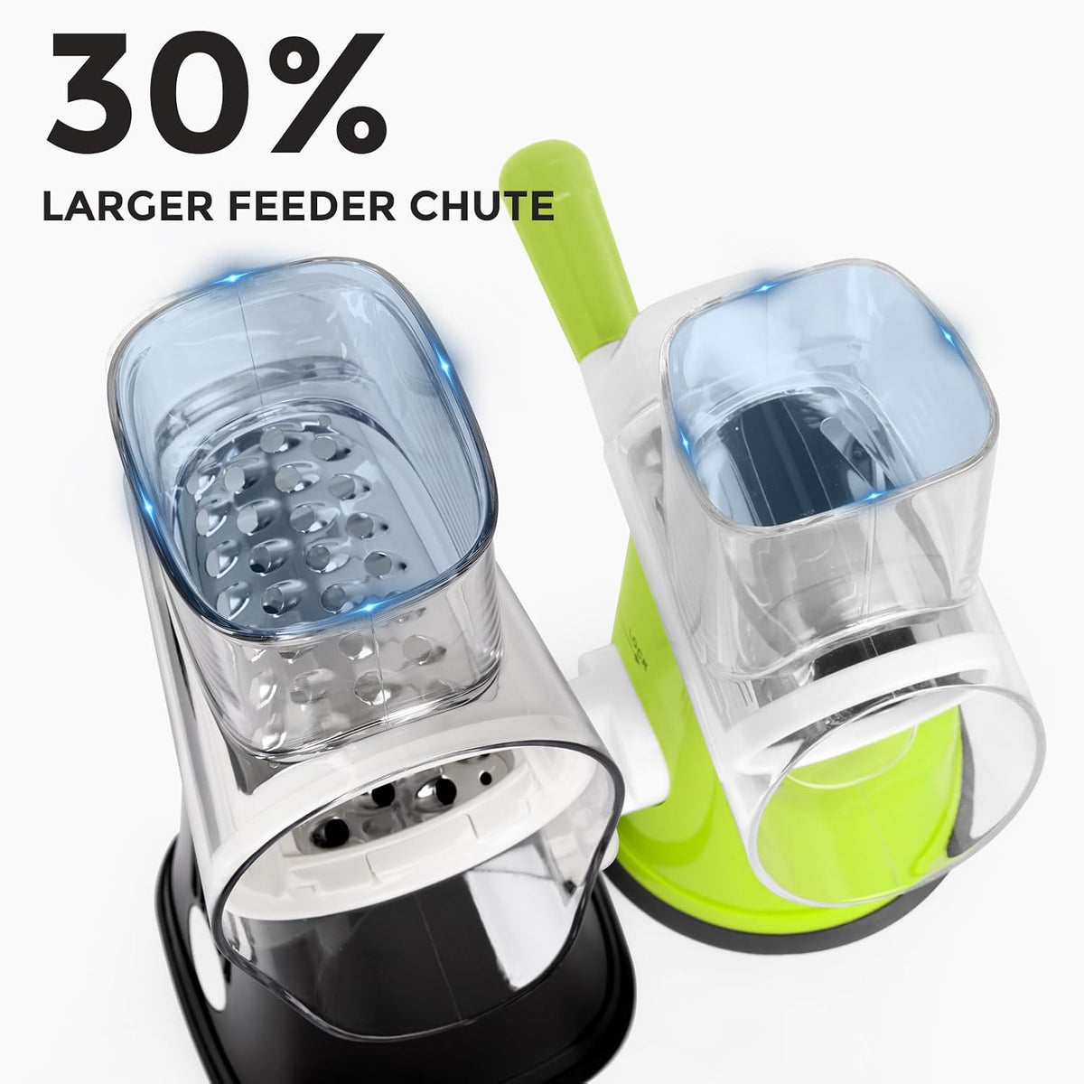 X Home Rotary Cheese Grater, Blue, for Kitchen