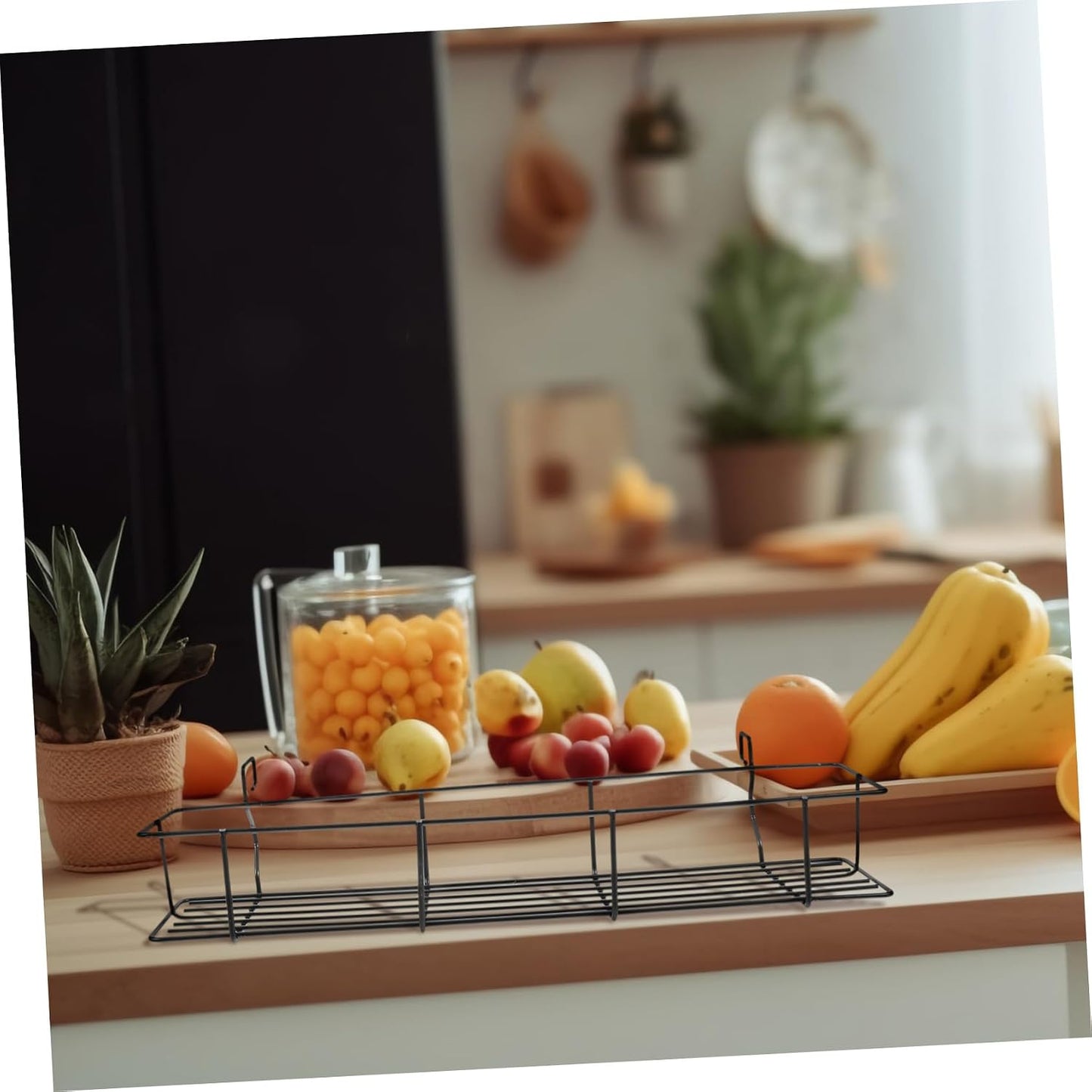 Bbq Grilling Basket Sturdy Metal Storage Condiment Bottles Holder Kitchen Hanging Basket Bbq Accessories Random Color