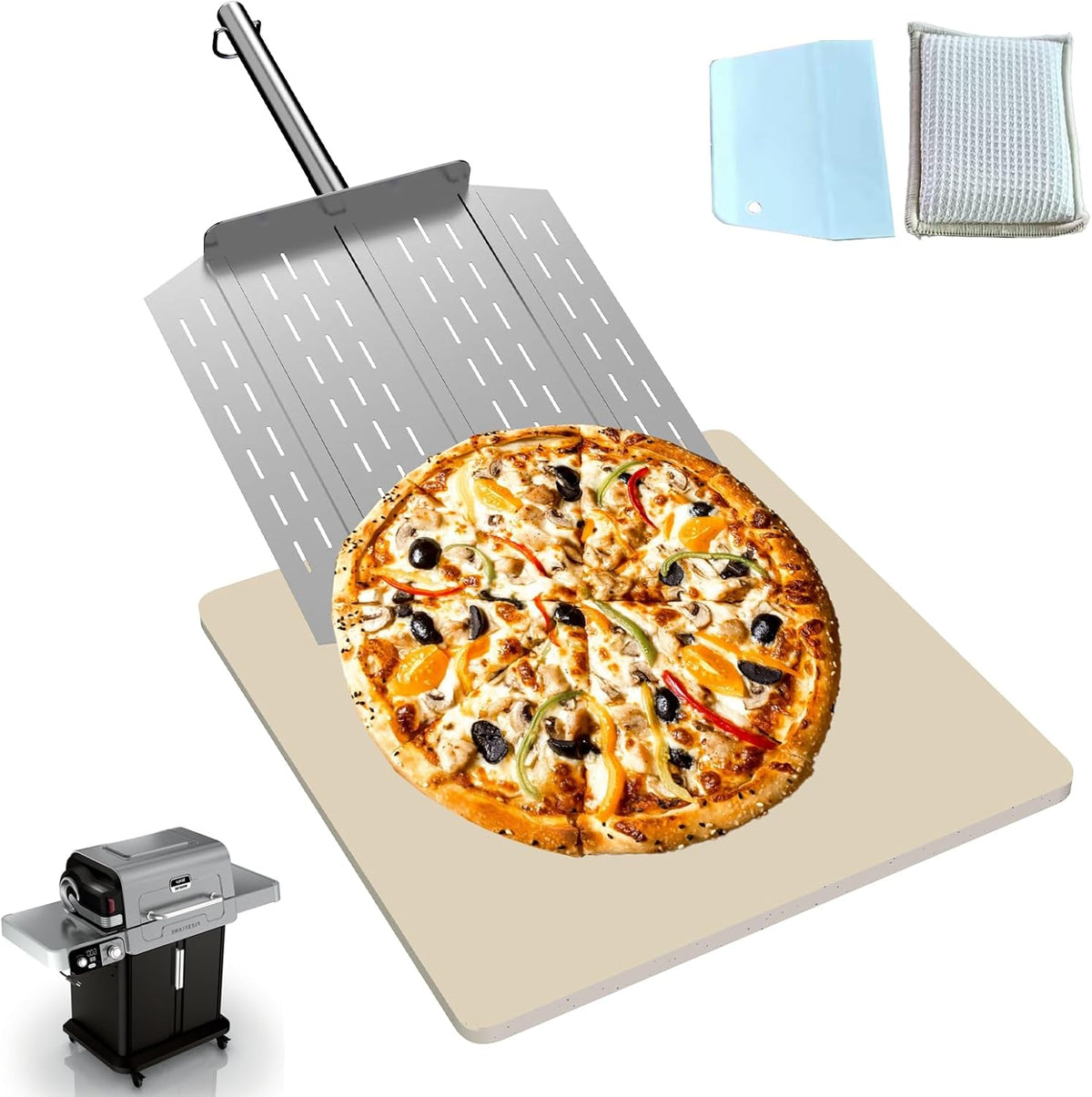 Extra Large Pizza Stone for Oven,Grilling,Pellet Grill,Pizza & Bread Baking