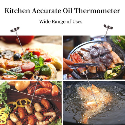 Deep Fry Thermometer with Long Probe, Stainless Steel