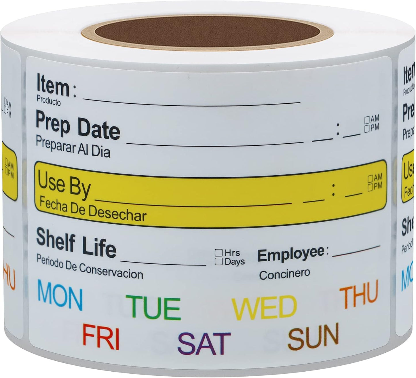 Hybsk 2 x 3 Inch Removable Freezer Food Labels for Reusable Containers- Easy Clean Leaves No Residue Food Storage Freezer 300 Stickers (Type 1)