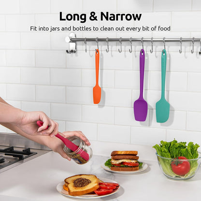 U-Taste Silicone Spatula Set with 600 Degrees Fahrenheit Heat Resistant (Black)
