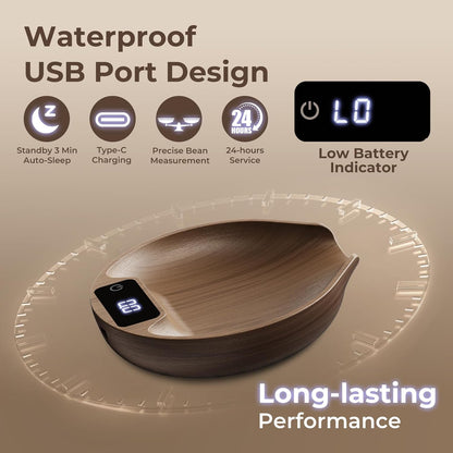 Premium Walnut Coffee Bean Scale - VABICA Handcrafted Espresso Scale