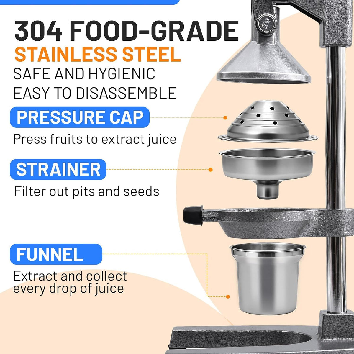 Cast Iron Juicer,Manual Juicer Hand Press,Professional Citrus Juicer