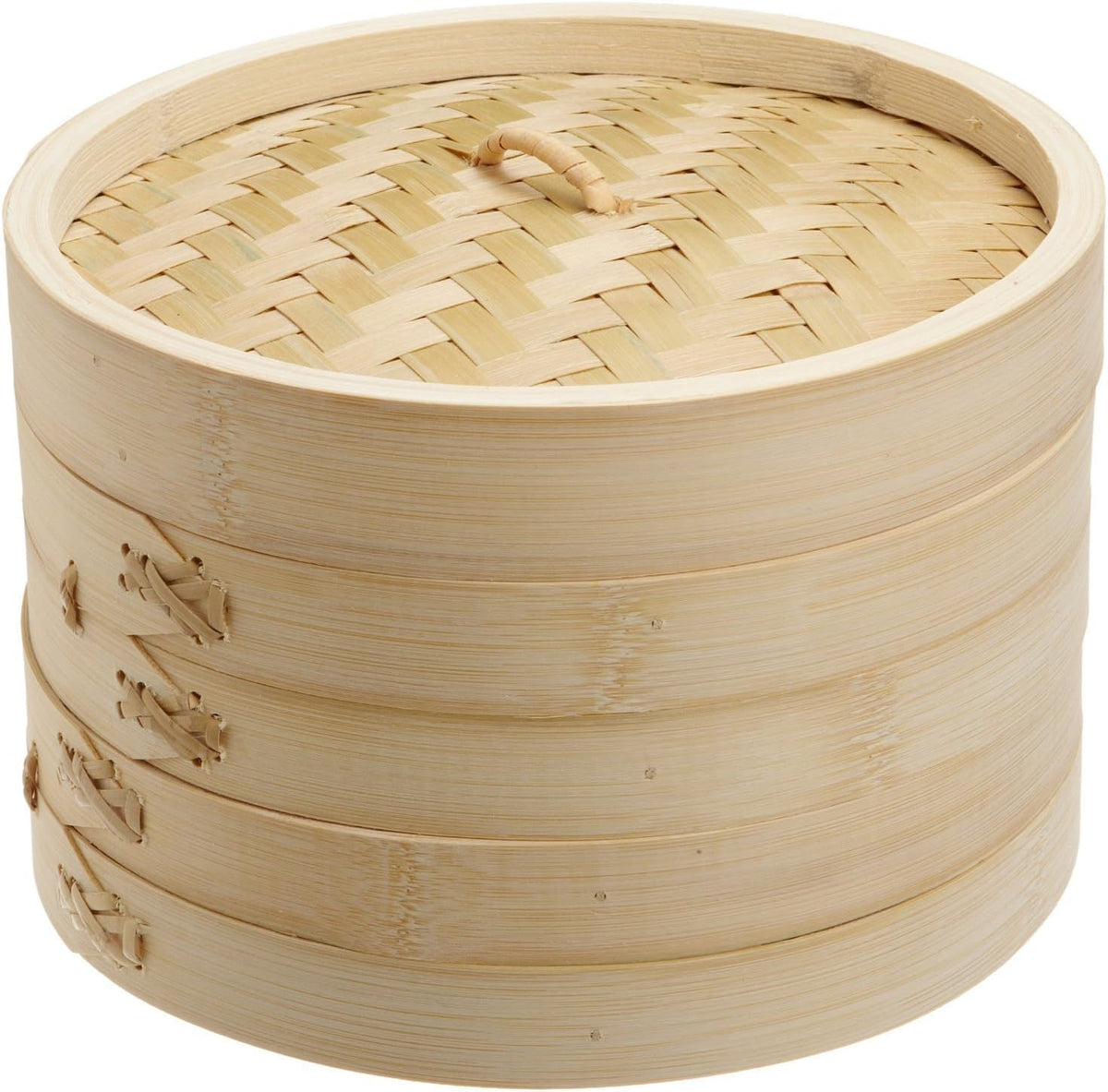 JapanBargain 2224, Large Chinese Bamboo Steamer Steaming Basket for Vegetable Seafood Dim Sum Dumpling Bun Egg, 12-inch
