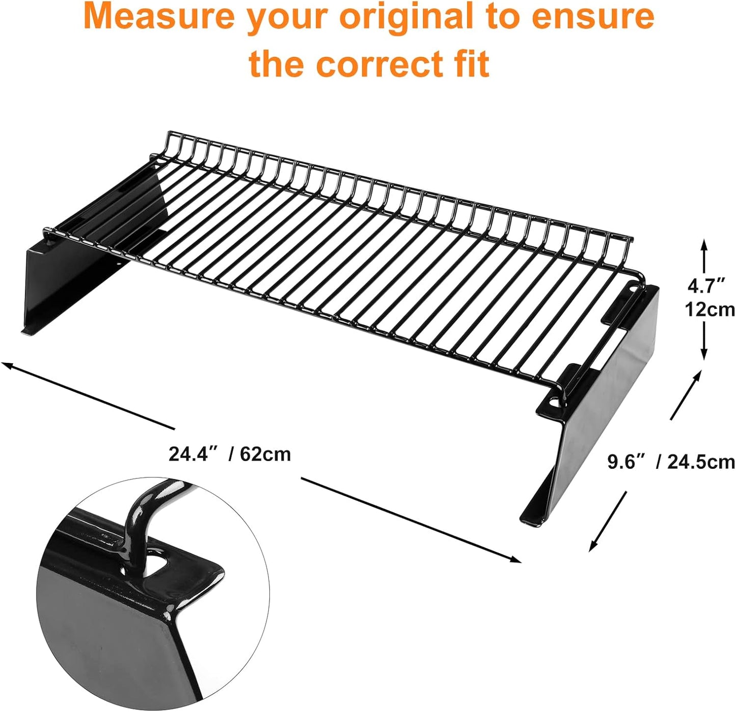Utheer 2-Pack Griddle Warming Rack for Blackstone 28" Griddles, Stainless Steel Flat Top Grill Accessories | Reversible Rack Adds Prep Space, Foldable Clip-On Design Expands Cooking & Holding Area