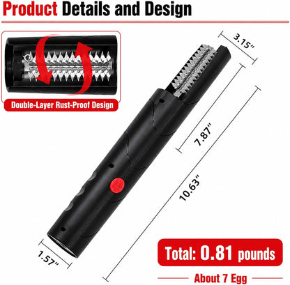 2-Pack Large Fish Scraper, 304 Stainless Steel Fish Scaler, Non-Slip Handle