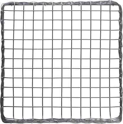 G.E.T. WB-315-MG Heavy Duty Iron Wire Utility Storage Basket/Bin with Handles, 11" x 8" x 8"