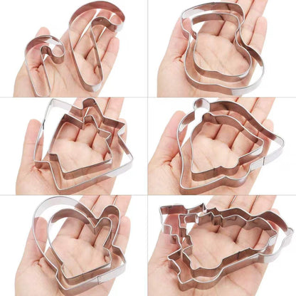 MrCookie 4" Large Christmas Cookie Cutters Set,Thickened Stainless Steel