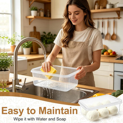 2 Pack 16 L Pizza Dough Proofing Box with Lid, Proofing Container