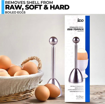 Stainless Steel Egg Topper & Perfect Egg Shell Opener for Soft Boiled Eggs