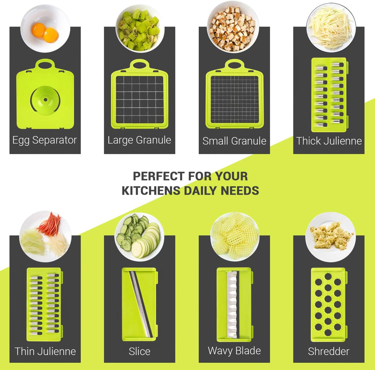 ADOV Vegetable Chopper With Container, Mandoline Slicer For Kitchen