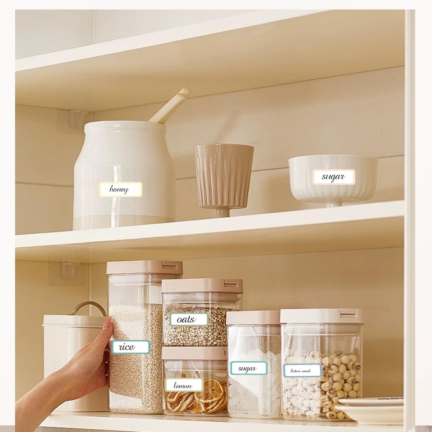 Removable Freezer Labels Stickers, 1 x 3 Inch Blank Removable Freezer Labels Food Storage Stickers, Date Label Waterproof Oil Resistant Easy Clean No Residue- 250 Sheets