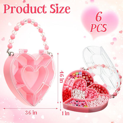 Cunno 6 Pack Valentines Day Containers Butterfly Shaped Food Containers Large Plastic Snack Box Food Storage with Handle Divided Serving Tray Portable Jewelry Organizer for Candy Fruit Purple