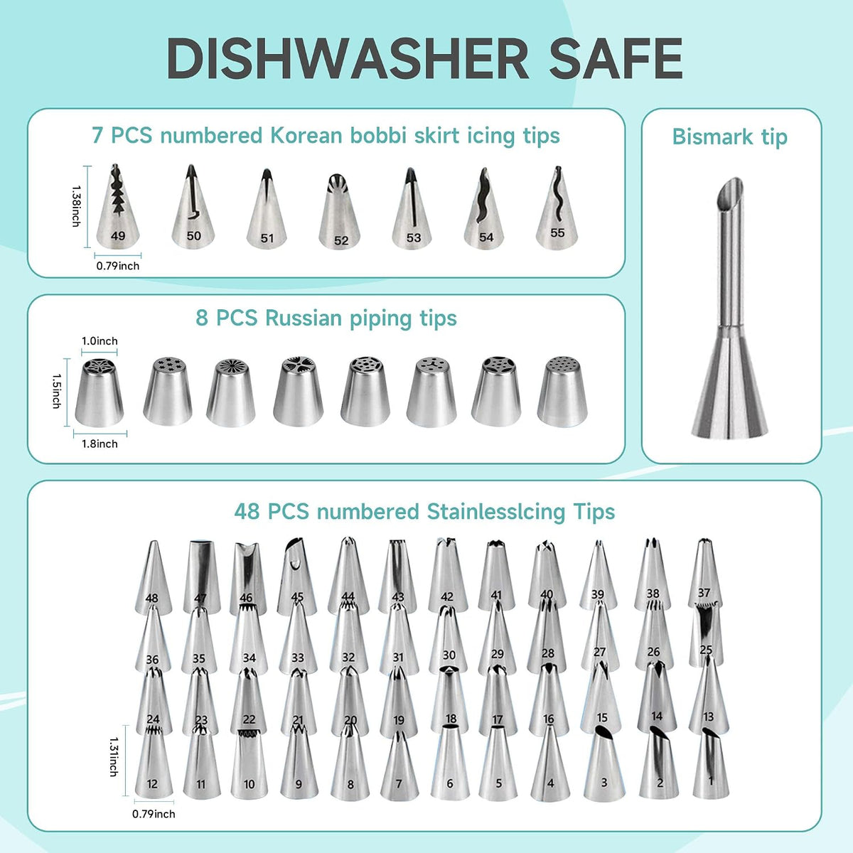 Aluminum Cake Decorating Kit, Baking Supplies Tools for Beginners & Pros