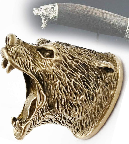 CooB Knife Pommel Finger Guard Bolster - Knives Making Handle GRIZZLY BEAR