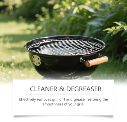Fast-Acting Heavy-Duty Grill Degreaser Spray, BBQ Grill Cleaner Spray For Outdoor Grills, All Purpose Heavy Oil Cleaning Agent for Barbecue Grills, Smoky Stains, And Stubborn Grease (1pc)