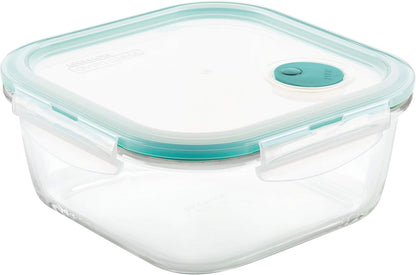 LOCK & LOCK Ovenglass Heat Resistant Glass Round Food Storage Container with Steam Vent, 32.12-oz / 4.02-cup