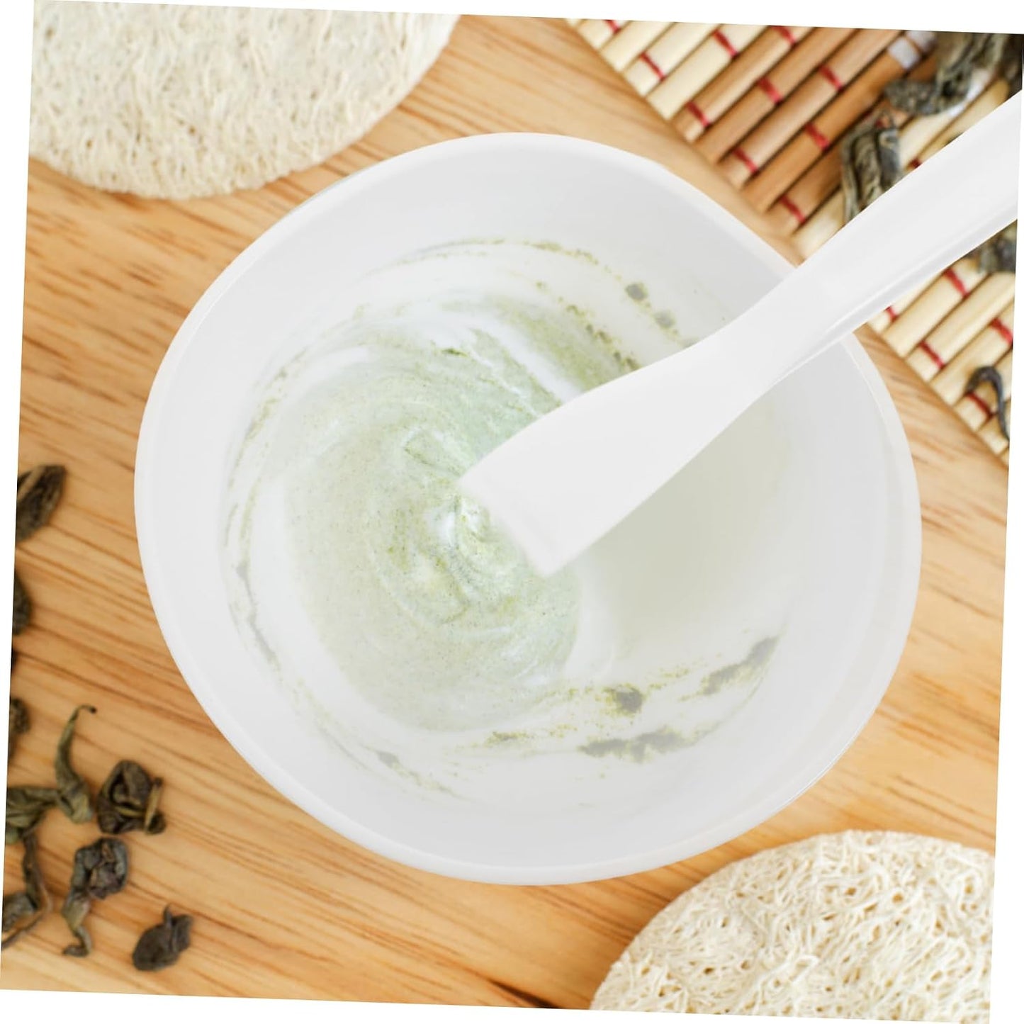 1set Facial Mask Mixing Bowl Set Silicone Bowls Mask Applicator for Diy Skincare White