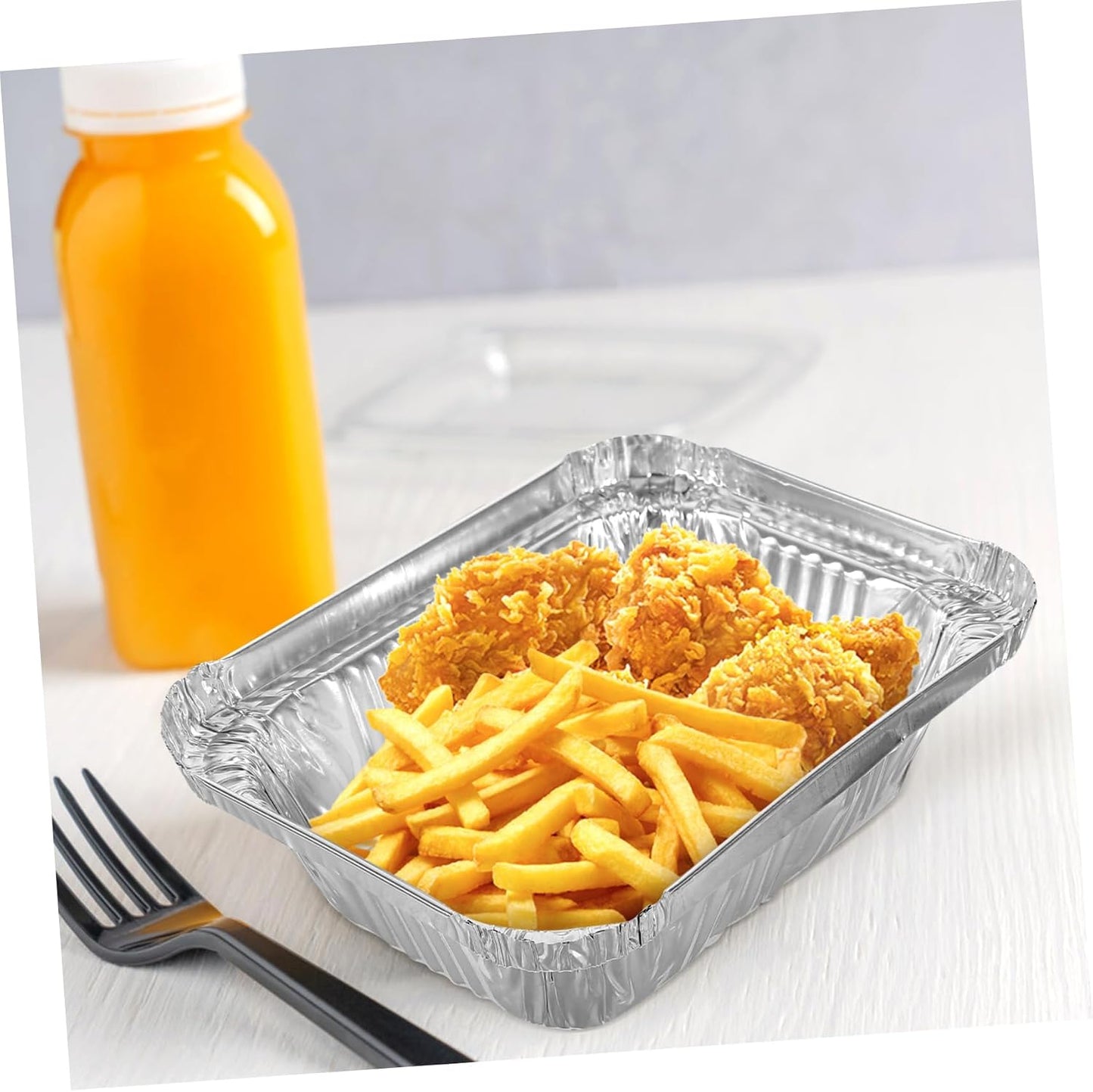 50pcs Aluminum Foil Baking Pans Disposable Baking Dishes for Oven Bbq Prep Tub