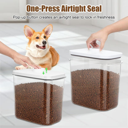 TBMax Dog Cat Food Storage Container 12Lbs with Airtight Flip-up Lid, Large Pet Food Dog Treat Container with Scoop, Airtight Food Storage Bin for Kitchen Organization