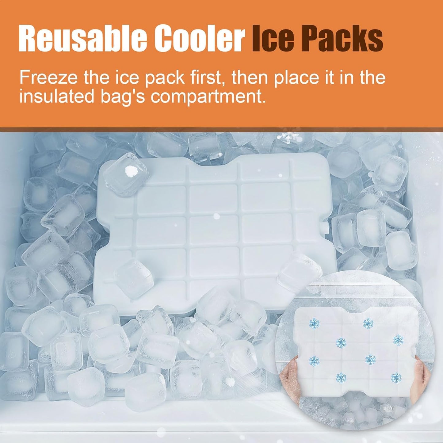 Portable Snackle Box Container with Ice Pack,Snack Container Divided Serving Tray Insulated Bag, Cooling Travel Snacklebox with Lid & Handle,8 Compartment Chilled Serving Tray for Beach,Outdoor,Picnic