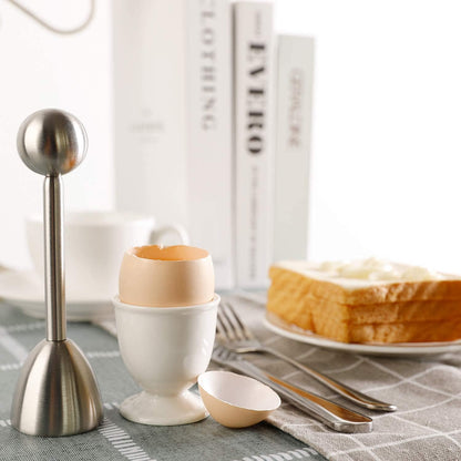 Egg Cracker Topper Set for Soft Hard Boiled Eggs Shell Removal Separators
