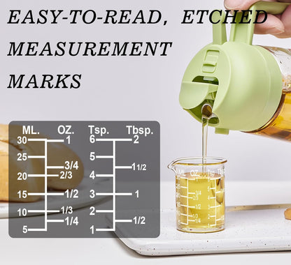 Ackers Etched Graduated Glass Measuring Cup - V-Shaped Spout- High Borosilicate Glass Measuring Cup for Kitchen or Dining, Easy to Read,1000 ML (32 Oz, 4 Cup)