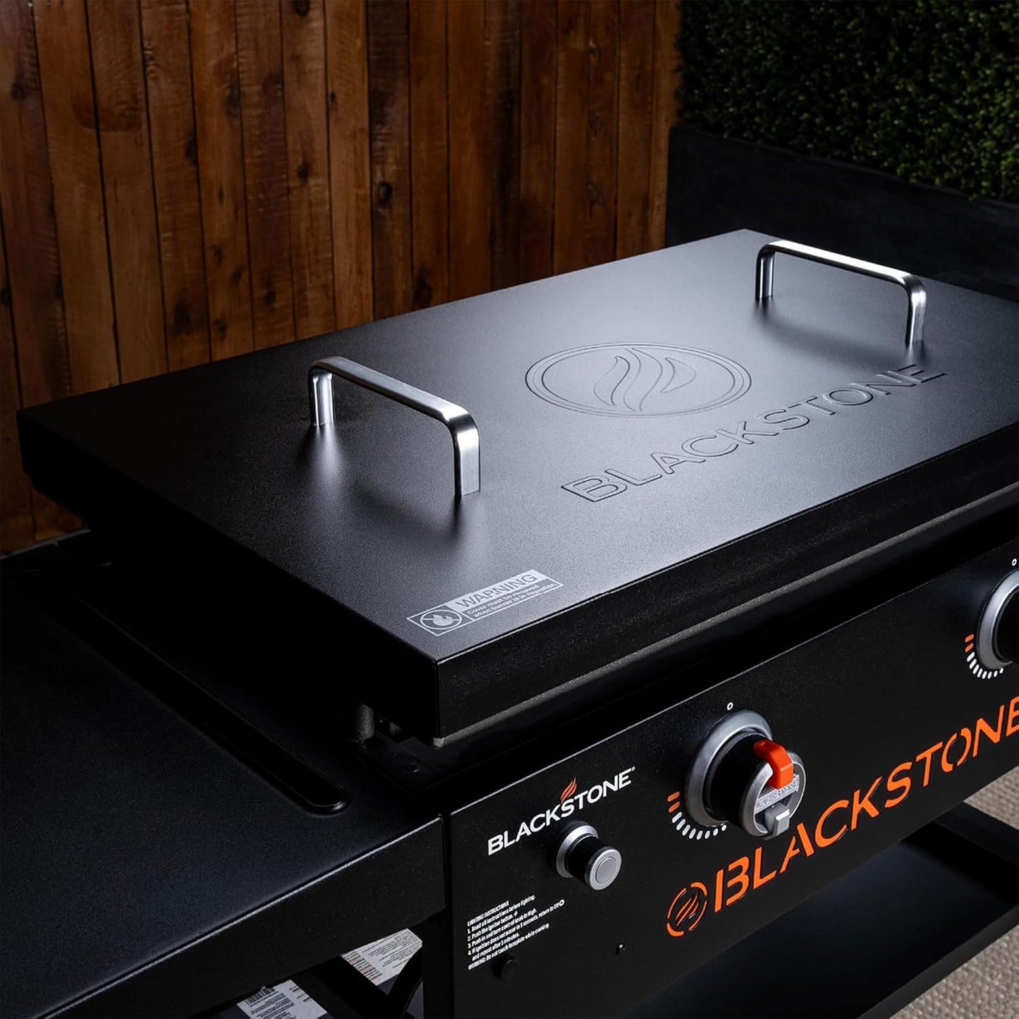 Blackstone Omnivore Outdoor Flat Top Gas Griddle w/Hard Cover, 28” - for Breakfast, BBQ & Grilling w/Steel Cooking Surface, Folding Side Shelves, Rear Grease System & Push-Button Ignition