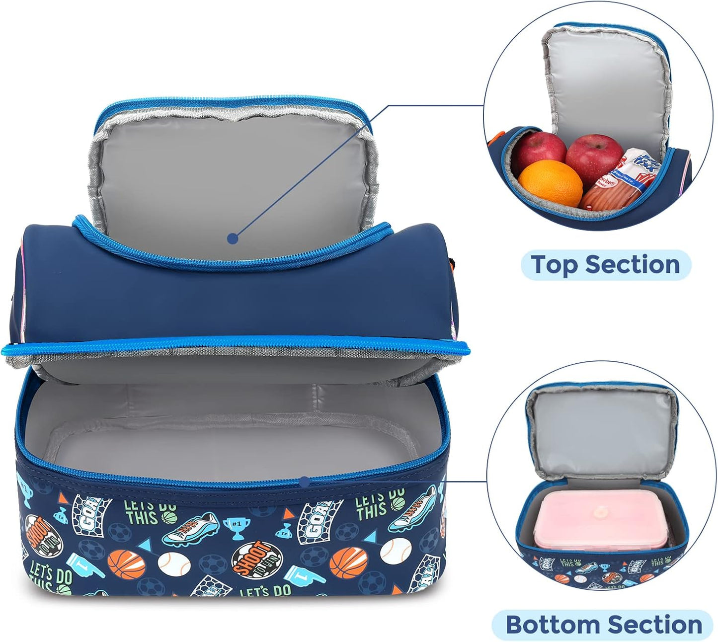 RLGPBON Lunch Bag Kids,Boys Lunch Box,Space Lunch Bag Toddler Teen Boys,School Daycare Cute Travel bags