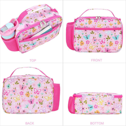RHCPFOVR Kids Initial Lunch Bag - Insulated Lunch Box for Boys Girls,Washable Lunch Bag and Reusable Toddler Leak-proof Lunchbox for School and Daycare - Colors B